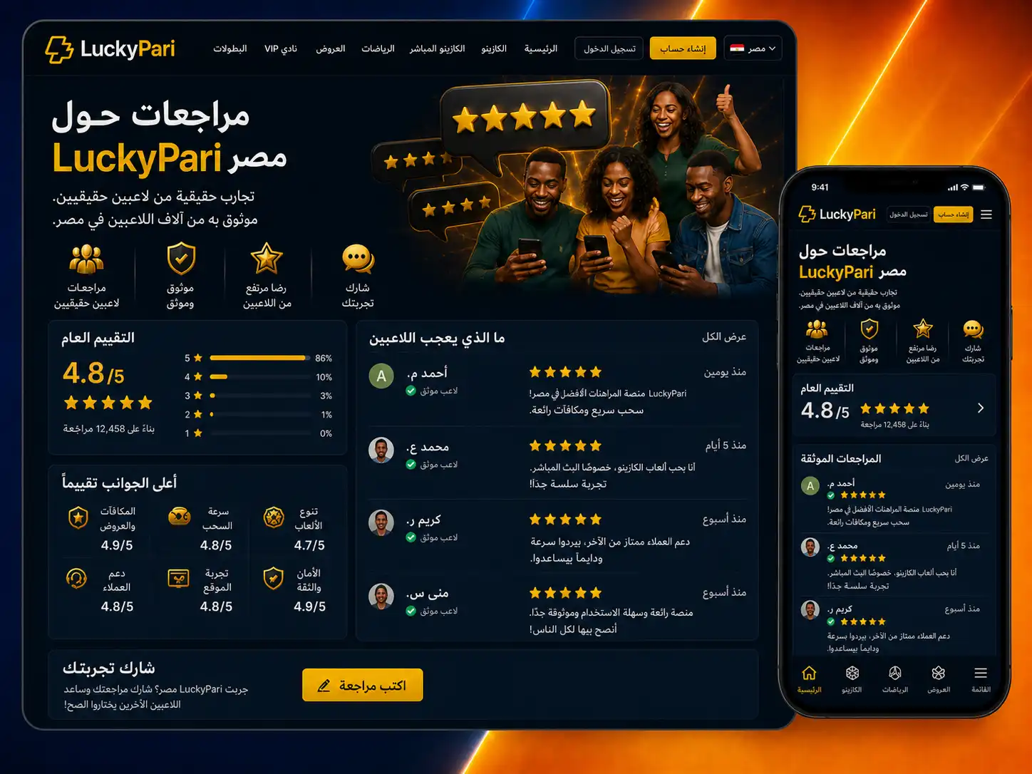 تقييمات LuckyPari Casino في مصر